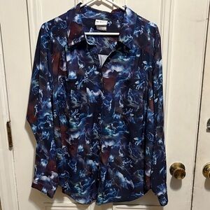 Torrid Harry Potter Patronus Patterned Button Down Blouse -Size 2 - 2XL